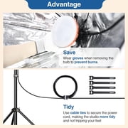 Emart Softbox Lighting Kit, Softbox Photography Light Kit with 2x25.5 (65cm) Softbox, 2x135W 3000-6500K Remote Controlled LED Bulb, Sandbag for Studio Video Recording, Photoshoot