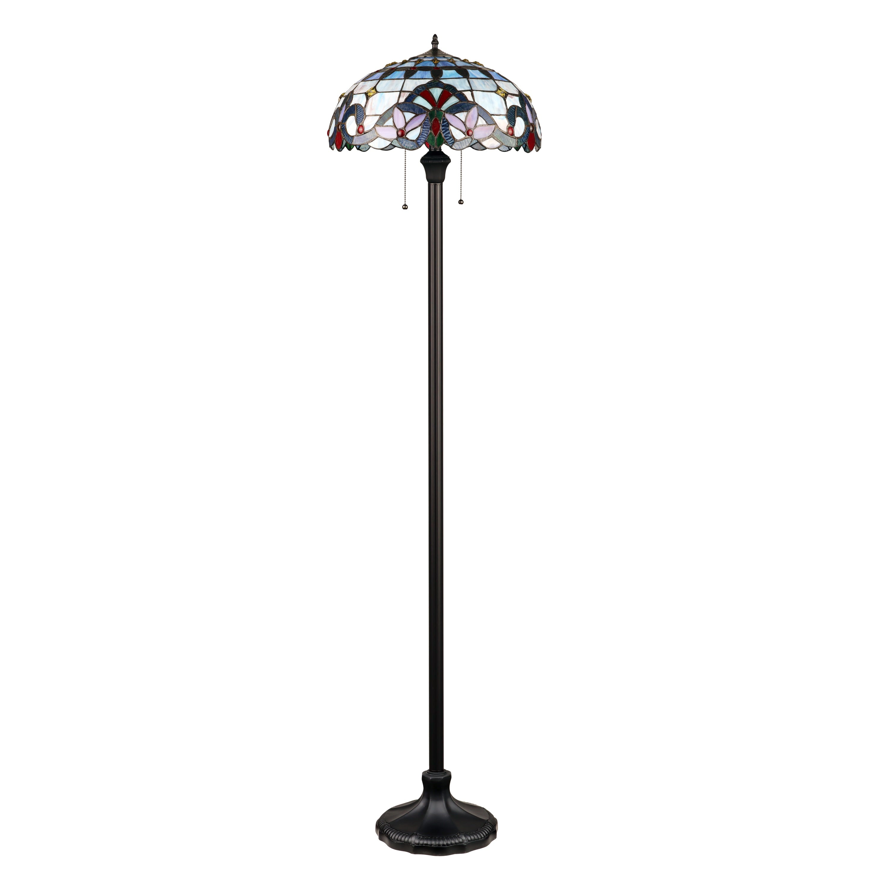RADIANCE goods Victorian-Style Dark Bronze 2 Light Floor Lamp 18" Wide