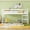 White, variant on Gretop Solid Wooden, Rubber Wooden Twin Loft Bed with Ladder, Bed Platform of Strengthened Slats