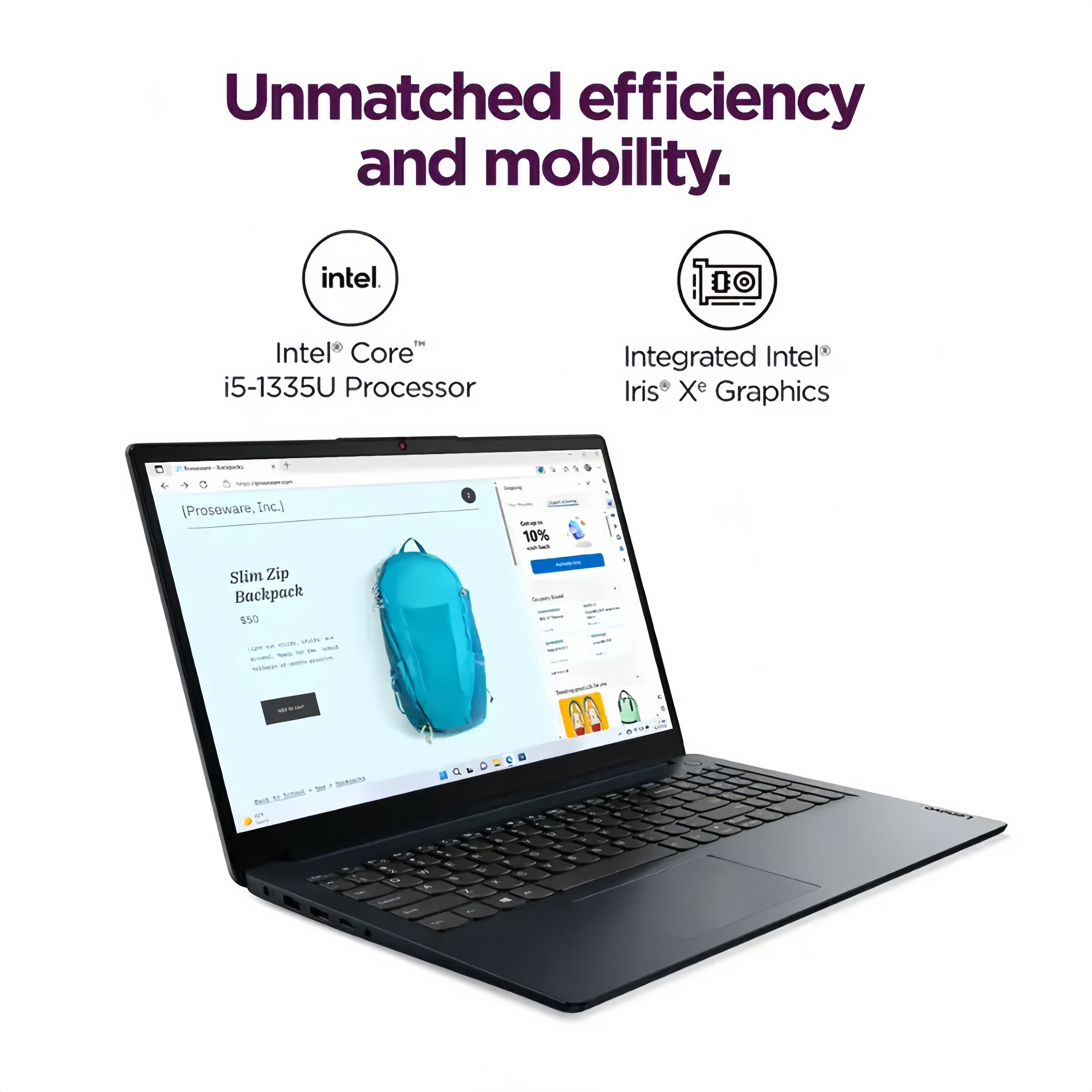 Lenovo IdeaPad 1i 15.6" FHD Touchscreen Laptop, Intel 13th Gen Core i5-1335U, Copilot AI, Webcam with privacy shutter, Numeric Keypad, Wi-Fi 6, Windows 11 Home, w/Mouse (16GB RAM | 1TB PCIe SSD)