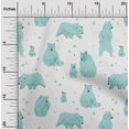 thumbnail image 2 of oneOone Viscose Chiffon Dusty Teal Green Fabric Bear Quilting Supplies Print Sewing Fabric By The Yard 42 Inch Wide, 2 of 6