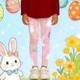 thumbnail image 4 of Zylarhe Girls' Yoga Leggings Pants Easter Print Girls Joggers Stretchy Casual Pants for Toddlers and Kids Outfit Soft Bottoms for Everyday Activities 11-12 Years Pink, 4 of 5