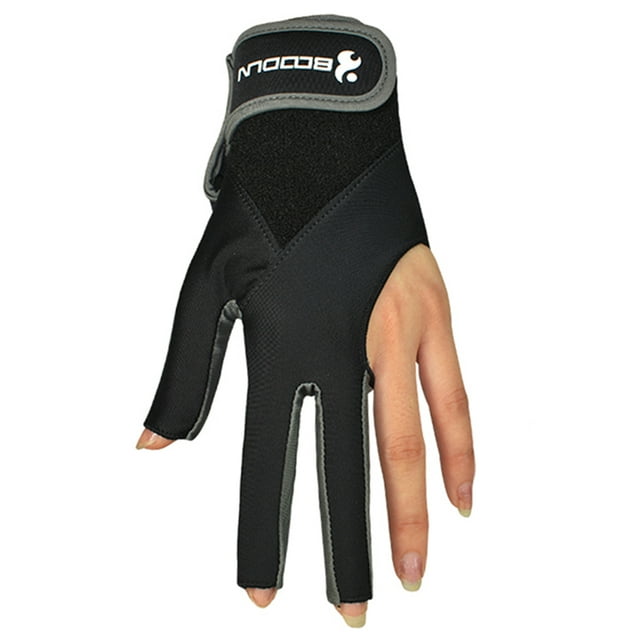 Fingerstall 1 UNIDS Guantes Pool Cue Billar Tres Guantes Cortados Manos Izquierdas Guantes Accesorio BOODUN Fingerstall