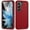 Red, variant on for Samsung Galaxy S22 Phone Case, Hybrid Hard PC Back + Silicone EVA Shockproof Protective Dustproof Non-Slip Heavy Duty Rugged Phone Case Cover for Samsung Galaxy S22, Black