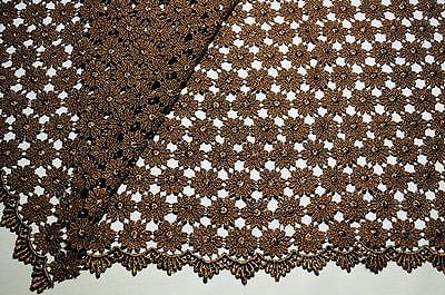 Lily 37" Daisy Venice Lace Fabric All Over Both Side Scalloped Edge 9 colors
