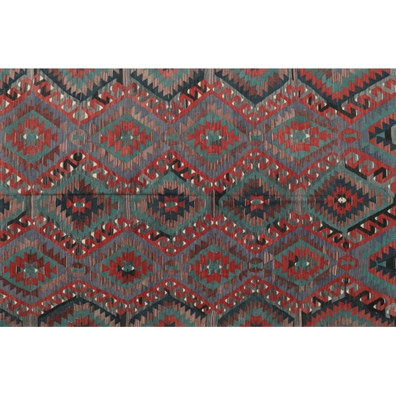 Ahgly Company Machine Washable Indoor Rectangle Contemporary Brown Red Area Rugs, 8' x 10'