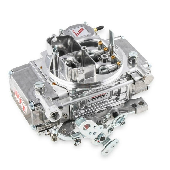 Quick Fuel Technology Carburetor SL-450-VSTRF Slayer; Automotive Use; 4 Barrel; 450 Cubic Feet Per Minute; Square Bore; Without Choke; Vacuum Secondaries; Gasoline; Polished Aluminum