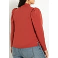 thumbnail image 4 of ELOQUII Women's Plus Size Drape Front Blouse, 4 of 6