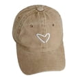 thumbnail image 4 of fenteer Baseball Cap Embroidered Heart Painter Hat Casual Peaked Hat Summer Cap Headwear Khaki B, 4 of 8
