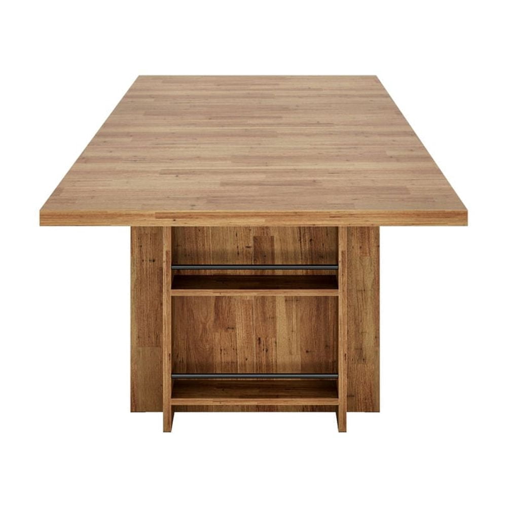 Yardi Yarda 63" Executive Desk, Large Wood Computer Writing Table with Storage, Desk for Indoor, Brown