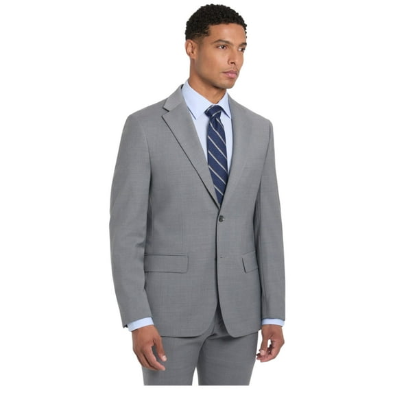 Tommy Hilfiger Mens Modern fit Suit Jacket Blazer 56 R Light Grey Solid Wool
