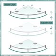 thumbnail image 6 of Lefree 4 Pack Glass Corner Shelf Bathroom Corner Shower Shelf with Rail Wall Mount, 6 of 8