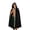 Black, variant on SAWOBUUN Renaissance Hooded Cloak for Men Women,Halloween Medieval Cape Witch Robe Victorian Suede Cape