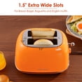 thumbnail image 4 of Tostadora Roter Mond de 2 rebanadas retro de acero inoxidable naranja, 4 of 8