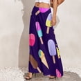 thumbnail image 4 of Colorful Ice Cream Pattern Pants Straight Cartoon Food Trendy Wide Pants Woman Elastic Waist Oversized Harajuku Print Trousers, 4 of 5