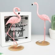 Travelwant Pink Flamingo Ornaments Resin Figurines, Flamingo Figurine, Bird Knick Knacks Living Room Clearance Decor,Tropical Party Decor,Pink Room Decor