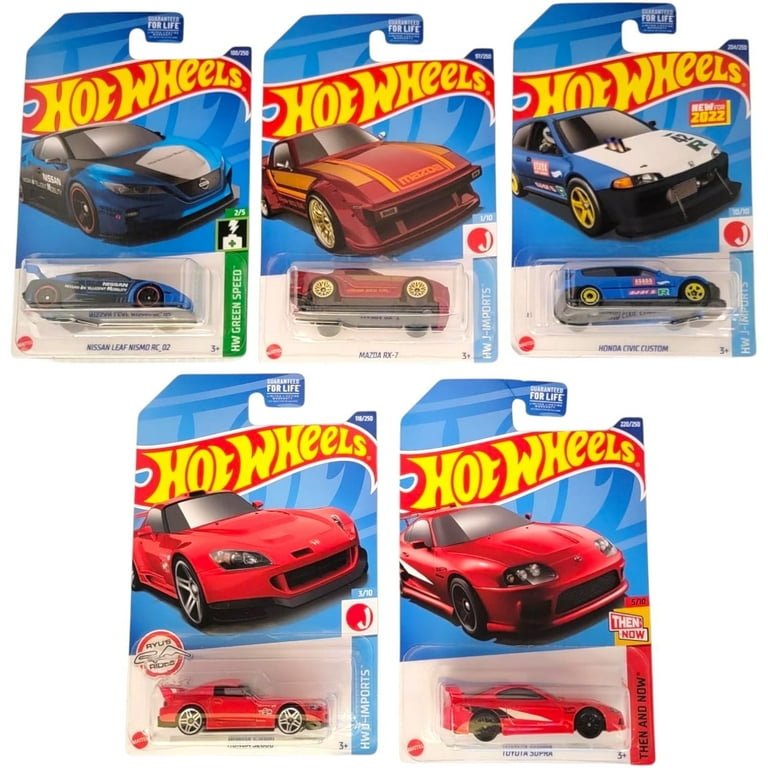 Hot Wheels 2022 Import Tuner Set of 5 Diecast Vehicles from L2593