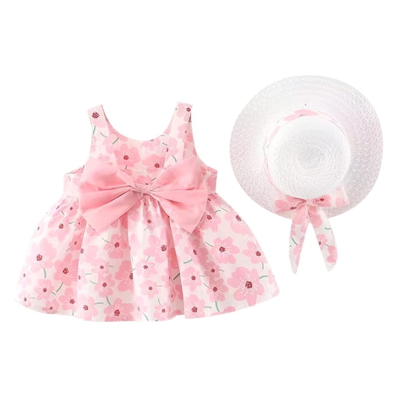Ruyang 7-8 Girls Clothes Girls's Skirt Spring Summer and Autumn Big Bow Chest Baby Girl Dress