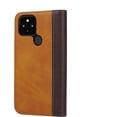 thumbnail image 7 of Google Pixel 5 Wallet Case,Pixel 5 Folio Flip Case,ID&Credit Cards Slots Holder Pocket PU Leather Stand Feature and Strong Built-in Magnet Shockproof Case for Google Pixel 5,Khaki+Brown, 7 of 7