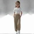 thumbnail image 1 of Pantalones largos para niños, pantalones deportivos para correr, pantalones largos de entrenamiento informales, pantalones deportivos para niñas, 1 of 8