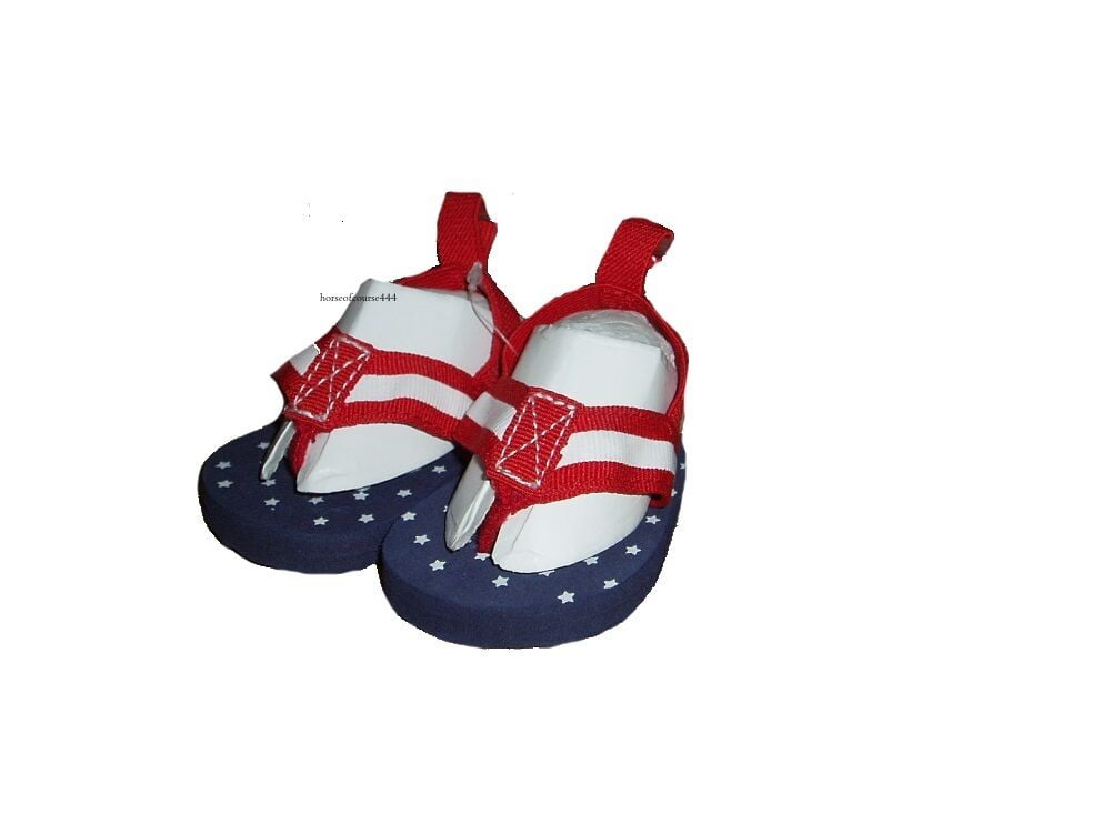 Carter's Sandals Infant Girls Flip Flop Size Newborn U.S.A. Flag