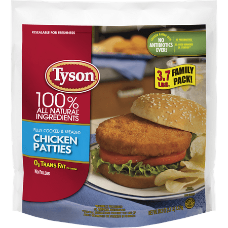 Tyson Breaded Chicken Breast Patties - Walmart.com ...