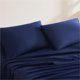 thumbnail image 1 of Juego de 2 fundas de almohada estándar, ropa de cama, algodón orgánico, azul marino, 1 of 5