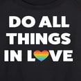 thumbnail image 3 of Instant Message - Do All Things In Love - Women's French Terry Long Sleeve Pullover, 3 of 6