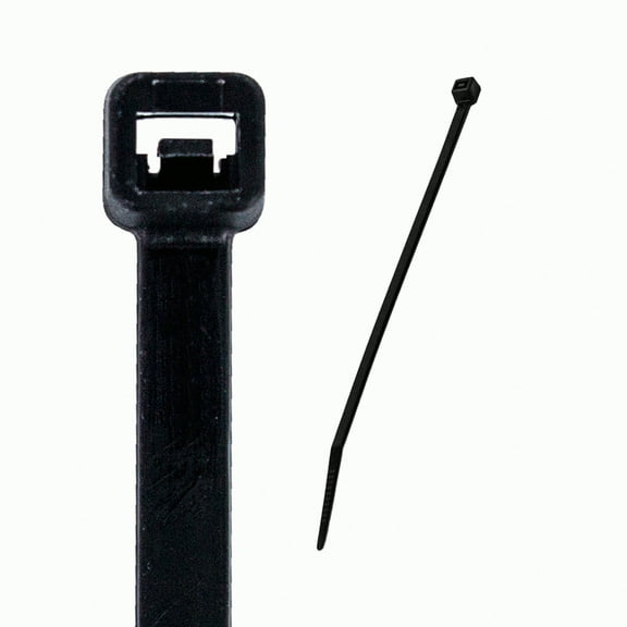 NavePoint 10 Inch Nylon UV Resistant Cable Wire Zip Tie 50 lbs - Black 1000 Pack Lot Pcs Qty