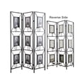 thumbnail image 3 of Royard Oaktree 3-panel Room Divider Screen with 9 Photo Frames, 71" Tall Folding Decorative Screen with Antique Mirrors and Candle Sticks, Freestanding Partition Wall Divider for Living Room, 3 of 6