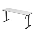 thumbnail image 2 of Escritorio de Altura Ajustable Randu Manual Base Negra Tablero 180x60 25mm Blanco, 2 of 2