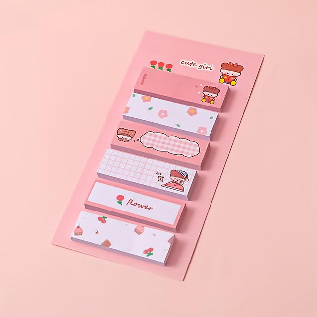 Yjmei B120 hojas de dibujos animados Mini bloc de notas notas adhesivas multicolor calcomanías álbumes de recortes papelería oficina útiles escolares profesional