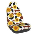 thumbnail image 1 of Wukai Sunflower Cow Full Set Car Seat Covers with Soft Padding Universal Auto Front Seats Protector and Cushion Mat, 1 of 5