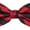 Red Black, variant on Stripe Woven Men's College Striped Pretied Bowtie - Gold Black