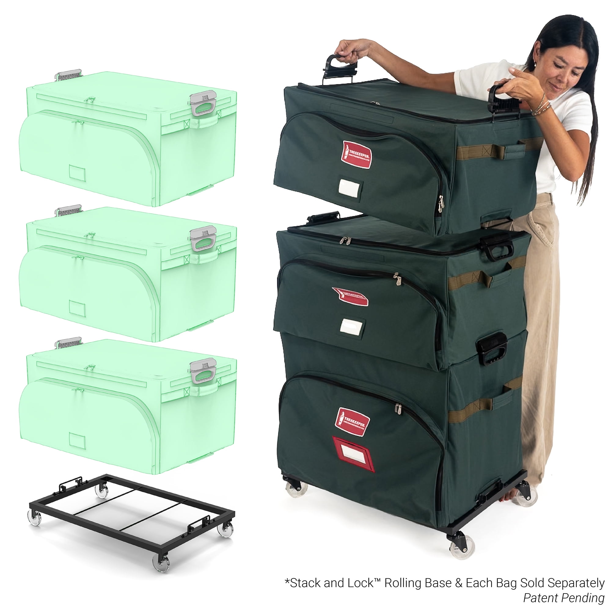 TreeKeeper Three Tray Ornament Storage Bag w/ Front Pocket