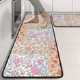 thumbnail image 2 of Kitchen Rugs Sets Of 2,Pioneer Flower Floral Print Pattern Anti Fatigue Kitchen Mat Rugs Non Slip Washable,Decorative Kitchen Floor Mats for Kitchen,Sink,Laundry,17"x47"+17"x47", 2 of 5