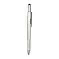 thumbnail image 1 of ZTTD 1 Pc 6 in 1 Multitool Tech Pen with Ruler Level Gauge Screwdriver Multifunction Touch Screen Ballpoint Pens for Birthday Party Gift (Silver), 1 of 7