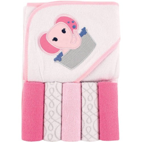 pink baby towel