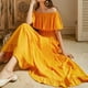 thumbnail image 4 of Vestido largo informal Monstrate amarillo XL, 4 of 7