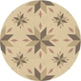 thumbnail image 1 of Ahgly Company Machine Washable Indoor Round Transitional Brown Gold Area Rugs, 3' Round, 1 of 7