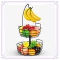 thumbnail image 1 of Bextsrack 2-Tier Countertop Fruit Holder with Banana Stand for Countertop for countertop,(Black), 1 of 7