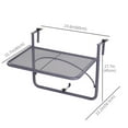 thumbnail image 4 of Geemuslly Full Metal Balcony Railing Hanging Table, Indoor and Outdoor Patio Bar Table, Hanging Adjustable Deck Table Balcony Bar Table, 3 Levels Adjustable Height, 4 of 7