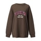 thumbnail image 2 of Gibobby Casual Sudadera para Mujer Sudaderas de gran tamaño para mujer estilo casual de manga larga ajuste relajado color sólido cuello redondo túnica(Café,CH), 2 of 4