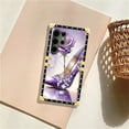 thumbnail image 7 of FKBRCL4U Compatible with Samsung Galaxy S24 Ultra Case, High Heeled Purple Diamond Rose Luxury Golden Decoration for Girl Women Soft TPU Shockproof Protective Hard PC Back, 7 of 7