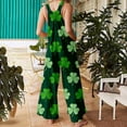thumbnail image 4 of Saint Patrick's Day Overalls for Women Loose Fit Jumpsuit Plus Sizes Checkered Straight Leg Pants Stretch Bib Coveralls, 4 of 6
