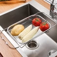 thumbnail image 4 of Yesbay Sink Drainer Basket Stainless Steel Expandable Sink Colander Strainer Basket for Vegetables Fruits Pasta Dishes, 4 of 8