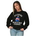thumbnail image 3 of USA American Patriotic Boxing Gloves Unisex Plus Fleece Graphic Sweatshirt Brisco Brands 2X, 3 of 6