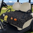 thumbnail image 3 of Psesaysky Universal Golf Cart Seat Covers, Seat Blanket with 4 Pockets and Non-Slip Backing for EZGO TXT/RXV & Club Car DS/Precedent, Breathable, All-Season Comfort (Black Leopard), 3 of 8