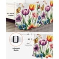 thumbnail image 3 of Spring Floral Wrap Around Bed Skirts for Queen Bed 18" Drop,Bed Skirt with Adjustable Elastic Belt Dust Ruffle Bed Valance for Bedroom Hotel Tulip Butterfly Summer Elegant Botanical Bed Frame Cover, 3 of 7
