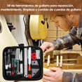 thumbnail image 3 of Guitar Repair Maintenance Tool Kit, Musicians Care Kit 3 in 1 String Winder Leveling with Bag for Ukulele Bass Mandolin, 3 of 7